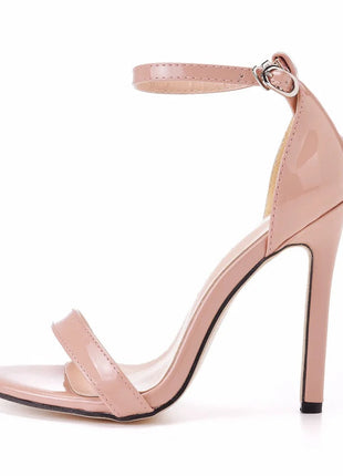2026 spring Fashion Large Size 11cm Woman Sexy Dance Shoes Sandals Women Shoe Summer High Heels Stiletto Elegant Party Shoe PlatiNum