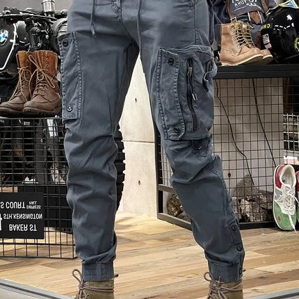 2025 New Men's Cargo Pants Tactical Military Work Pants Outdoor Jogger Casual Trousers Straight Leg Spring Autumn Utility Pants