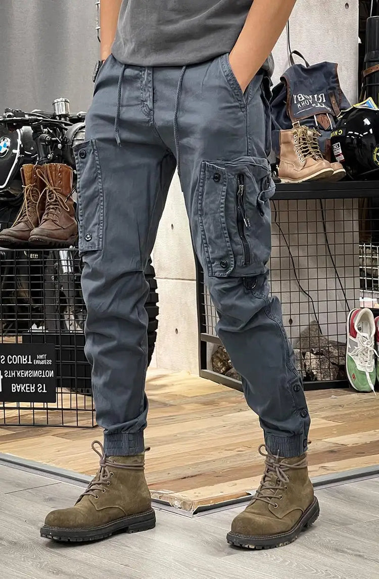 2025 New Men's Cargo Pants Tactical Military Work Pants Outdoor Jogger Casual Trousers Straight Leg Spring Autumn Utility Pants