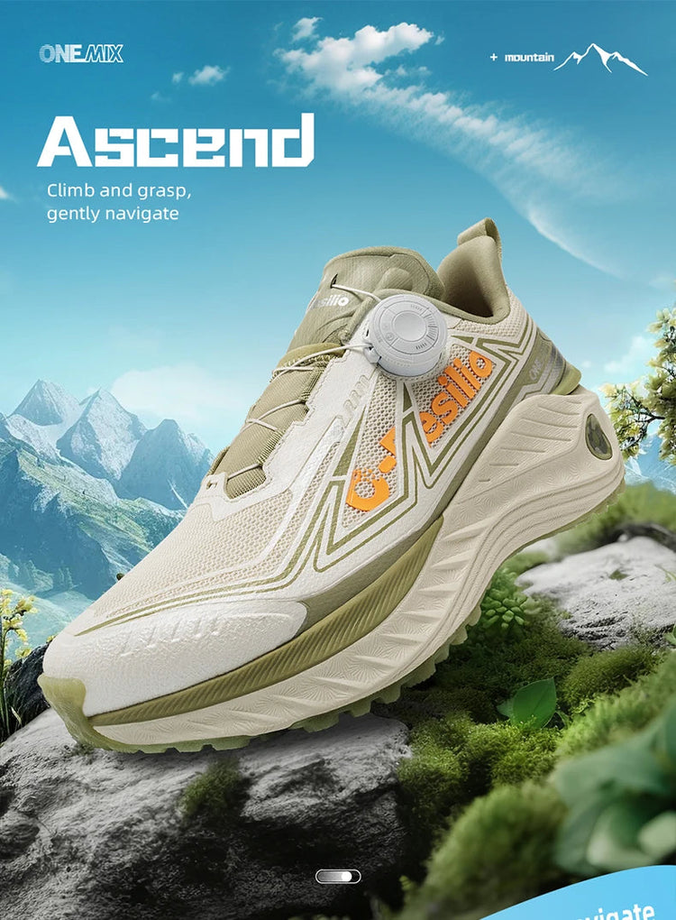 ONEMIX Autunno Inverno Outdoor Scarpe da corsa da fondo da uomo con assorbimento degli urti Scarpe da ginnastica da trekking da donna Caratteristiche resistenti all'usura PlatiNum