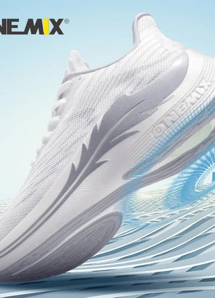 Scarpe da corsa con cuscino d'aria ONEMIX, sneakers sportive traspiranti per esterni, scarpe leggere da jogging e camminata PlatiNum