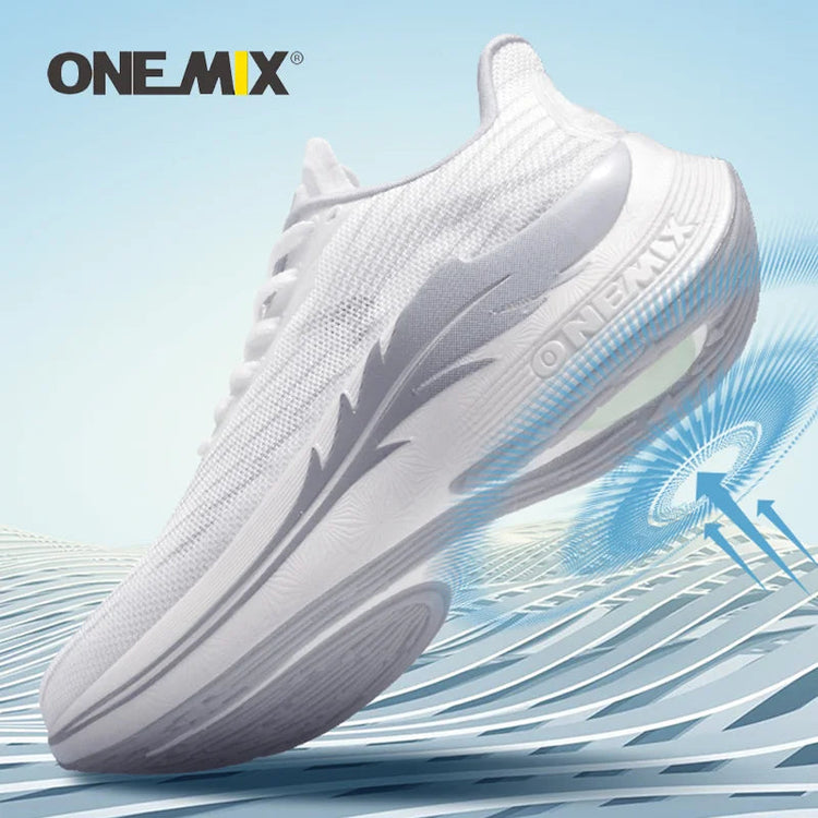 Scarpe da corsa con cuscino d'aria ONEMIX, sneakers sportive traspiranti per esterni, scarpe leggere da jogging e camminata PlatiNum
