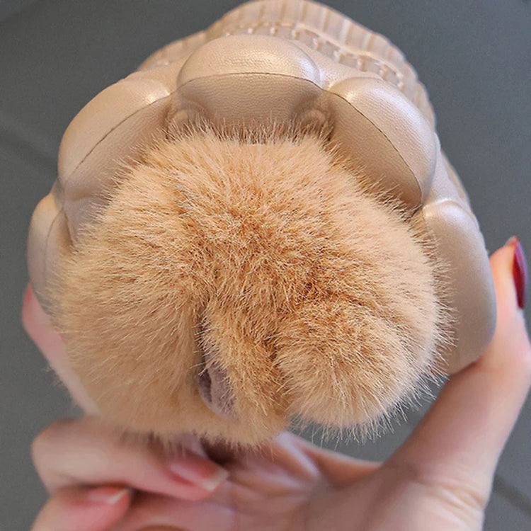 Winter 2025 Children's Capybara Slippers Parents Kids Size 24-45 Cartoon House Slippers Non Slip Soft Sole Plush Slippers Women