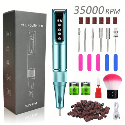 Portable Electric Nail Drill, USB Powered, Professional Electric Nail File Kit, Suitable For Acrylic & Gel Nails - Easy Manicure & Polishing - Efficient & Easy-To-Use Nail Care Tool, Nail Polishing & Shaping Tool, Suitable Fo