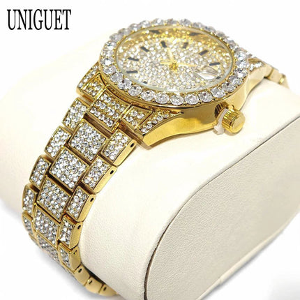 Orologio da Donna UNIGUET di Lusso alla Moda, Elegante Quadrante Piccolo con Diamanti Rosa, Mini Orologio da Polso al Quarzo Bling-Bling da Donna, Regalo platinumshop
