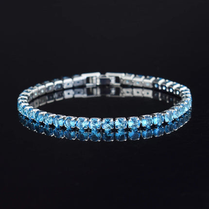 4mm Micro-inlaid Zircon Tennis Bracelet for Women 2025 New Men Bracelet Homme Jewelry Accessories Wholesale PlatiNum