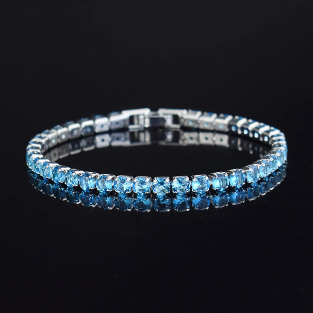4mm Micro-inlaid Zircon Tennis Bracelet for Women 2025 New Men Bracelet Homme Jewelry Accessories Wholesale PlatiNum