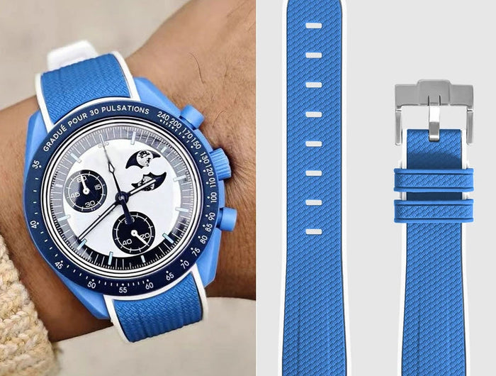 Per Omega Swatch 20mm Curva cinturino per orologio Speedmaster MoonSwatch Planet Snoopy cinturino cinturino a sgancio rapido braccialetto in gomma platinumshop