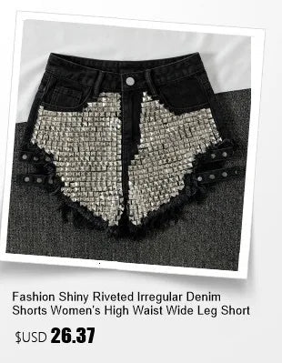 Nuovi Shorts Estivi da Donna 2026 Viola, Sexy a Vita Bassa, con Bottoni, in Denim a Trapezio con Bretelle, Hot Pants Femminili - platinumshop