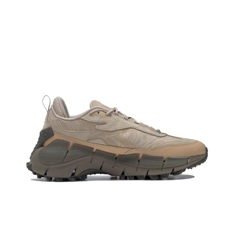 Reebok Zig Kinetica 2.5 Running Shoes Unisex Low Top Brown/Gray