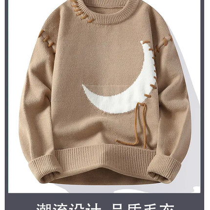 2025 Korean Style Men Women Sweater Knitted Trendy Youth Student Style Knitwear Top Casual Warm Crew Neck Knitted Pullover 4XL-M