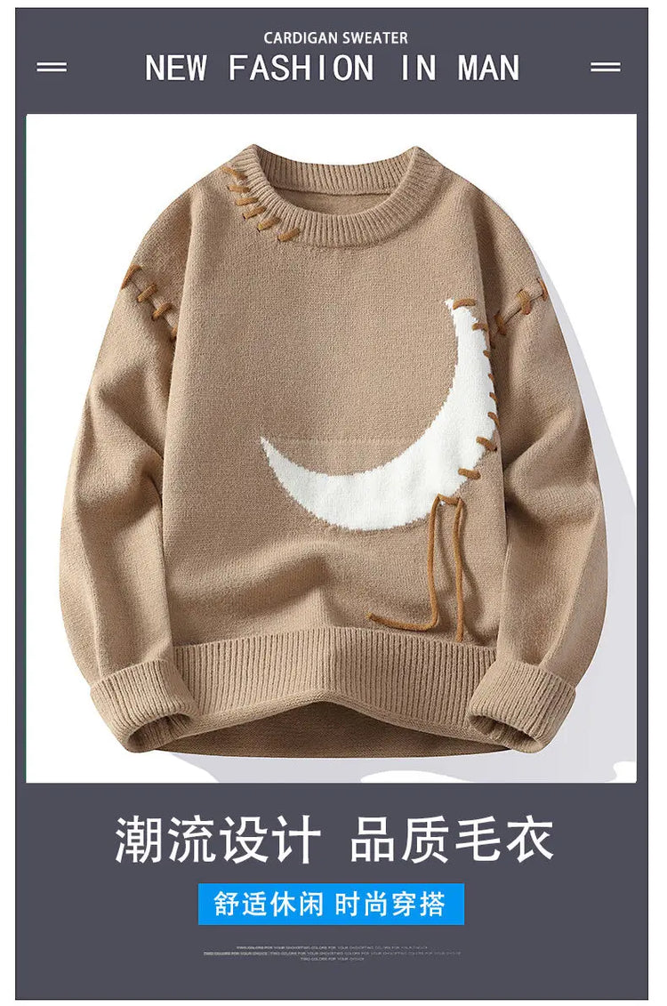 2025 Korean Style Men Women Sweater Knitted Trendy Youth Student Style Knitwear Top Casual Warm Crew Neck Knitted Pullover 4XL-M
