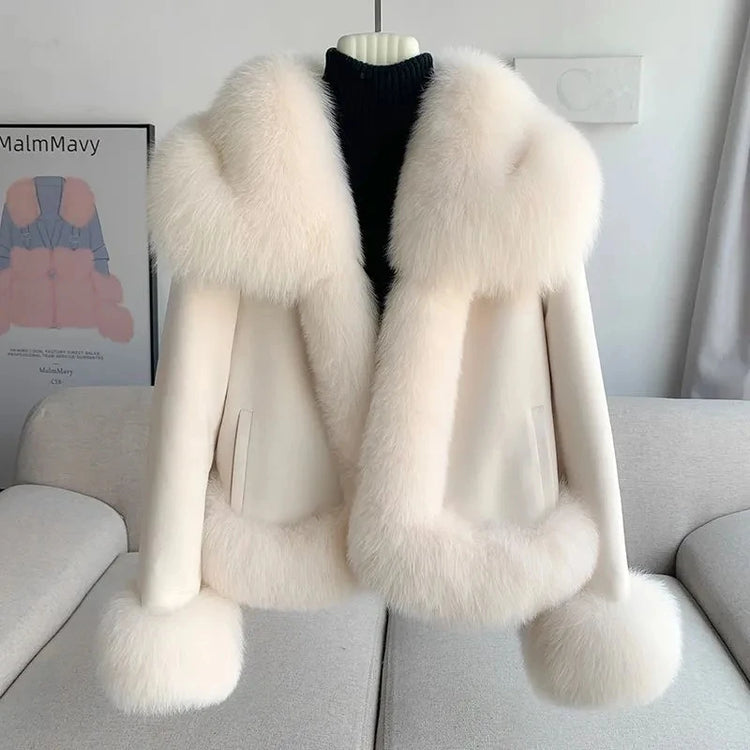 2026 Winter New Faux Fur Jacket Women's Overcoat Fashion Loose Thickened Warm Parker Coat Women's Down Jacket Outwear Casaco