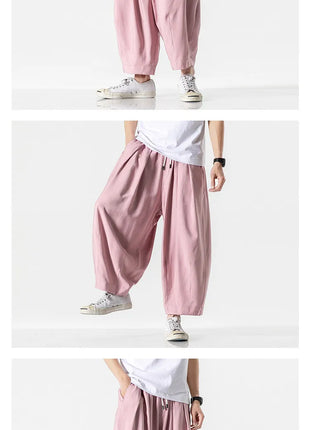 Men's Oversized Wide Leg Pants Comfortable Harajuku Style Joggers Casual Loose Fashion Elastic Waist Streetwear