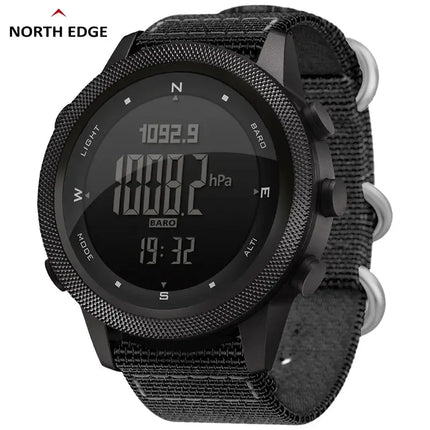 NORTH EDGE APACHE-46 Orologio digitale da uomo Sport all'aria aperta Corsa Nuoto Orologi sportivi all'aria aperta Altimetro Barometro Bussola WR50M platinumshop