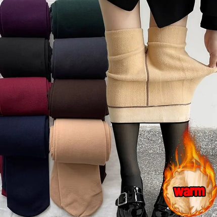 2025 New Thick Thermal Tights Stockings Women Warm Winter Sexy Pantyhose Leggings Female High Waist Elastic Slim Pantyhose PlatiNum