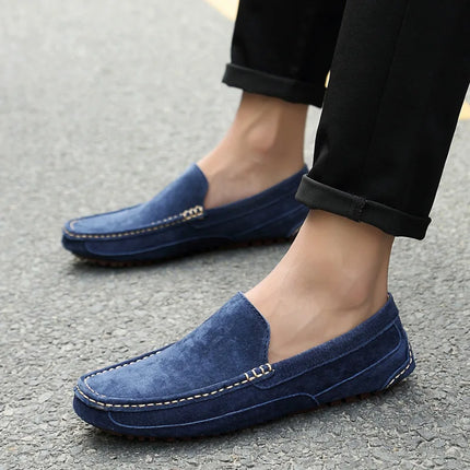 Mocassini da uomo in pelle scamosciata di lusso 2022 scarpe casual da uomo scarpe da barca fatte a mano da uomo Slipon scarpe da guida mocassini maschili Zapatos