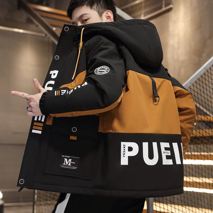 Fashion Men's Hooded Jackets 2026 Spring Autumn Youth High Streetwear Loose Casual Coat Outdoor Zipper Windbreaker Tops Clothing