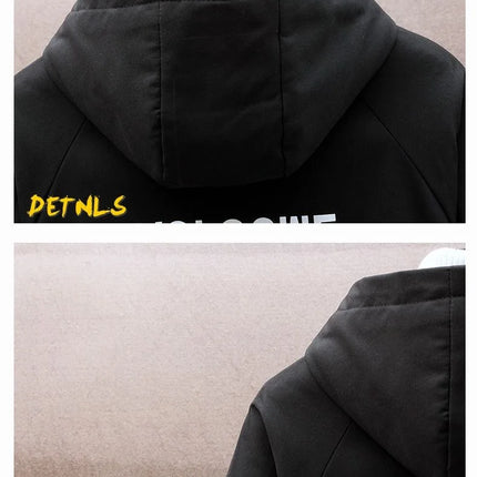 2023 Spring and Autumn New Fashion Hooded Tooling Jacket Men's Casual Loose Comfortable Waterproof High-Quality Large Size Coat