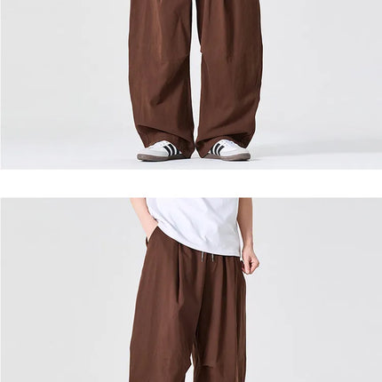 Pantaloni Casual da Uomo Primaverili in Offerta, a Vita Alta, Comodi, Stile Semplice, Tinta Unita, Vestibilità Larga, in Cotone, Gamba Dritta