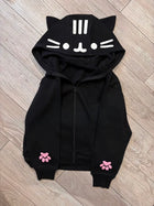 Cute 3D Cat Ear Zip Hoodie Kawaii Cartoon Pink Paw Cat Face Women Hoodies Y2K New Fashion Sweet Streetwear Unisex Loose Clothing