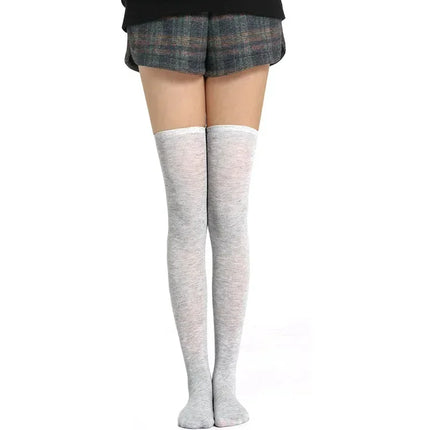 Moda ragazze carine coscia alta nero bianco a righe sopra il ginocchio calzini lunghi scaldamuscoli Lolita calze gotiche per donne sexy
