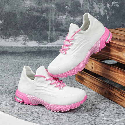 Breathable Socks Shoes Women Lightweight Knitted Casual Sneakers Non-slip Walking Footwear Outdoor Jogging Fitness Sports PlatiNum