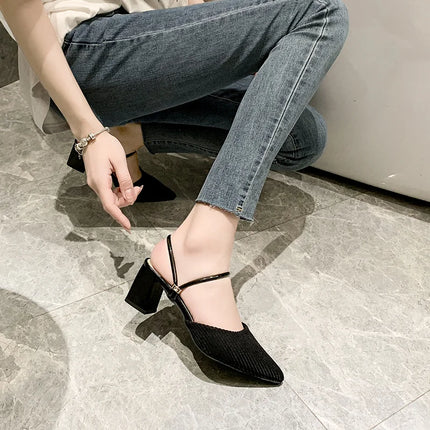 Stylish Casual Women's Sandals 2026 Comfortable Versatile Elegant with Mid-Heel Wear-Resistant Summer Style