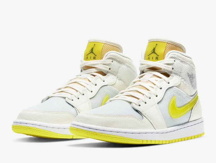 Scarpe da basket medie Nike originali Air Jordan 1 Mid AJ1 Lakers DB2822-107 platinumshop