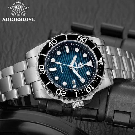 ADDIESDIVE New Watch 41mm Stainless Steel Diving Watches BWG9 Super Luminous 200m Waterproof Classic Quartz Wristwatch For Men