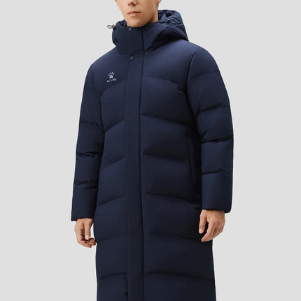 KELME Men's Thermal Down Jacket Outdoor Running Windproof Fleece-Lined Thickened Training Jacket пуховик женский