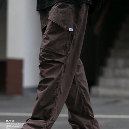 Spring Summer Korean Outdoor Functional Waterproof Cargo Pants For Men Clothing Harajuku Joggers Casual Breathable Pants Male