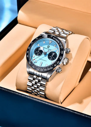 PAGANI DESIGN 2026 Nuovo BB Flamingo Orologio Cronografo Sportivo di Lusso al Quarzo da Uomo con Vetro Zaffiro AR, Impermeabile 100M, Orologio da Polso alla Moda con Cinturino in Acciaio Inossidabile per Uomo, Magazzino Local