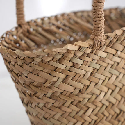 Handmade Woven Rattan Bag Mini Bohemian Basket Bags for Women Travel Straw Beach Bag Designer Woven Bags Bucket Bag