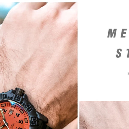 ADDIESDIVE 44mm Men's  Wrist Watch 50m Water Resistant Large Luminous Dial Date Display Stainless Steel Men's Quartz Watch