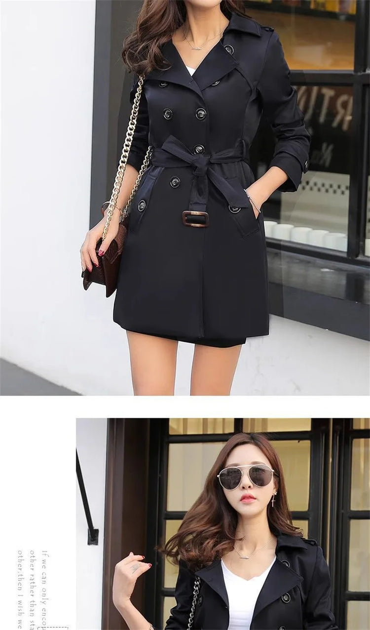 Xiaoxiangfeng Jacket Women2026Spring Autumn Winter New Fashion Windbreaker British Style Long Trench Coat Loose Female Outerwear