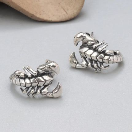 Buyee 925 Sterling Silver unico orecchino carino scorpione animale orecchino per donna uomo moda Punk Fine Jewelry orecchino platinumshop