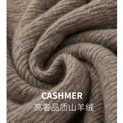 Choice Luxury Women 100% Cashmere Skirt Pleated Mid-Calf Skirt Spring Autumn Office Lady Grace Style A-Skirt Cashmere Knitwear PlatiNum