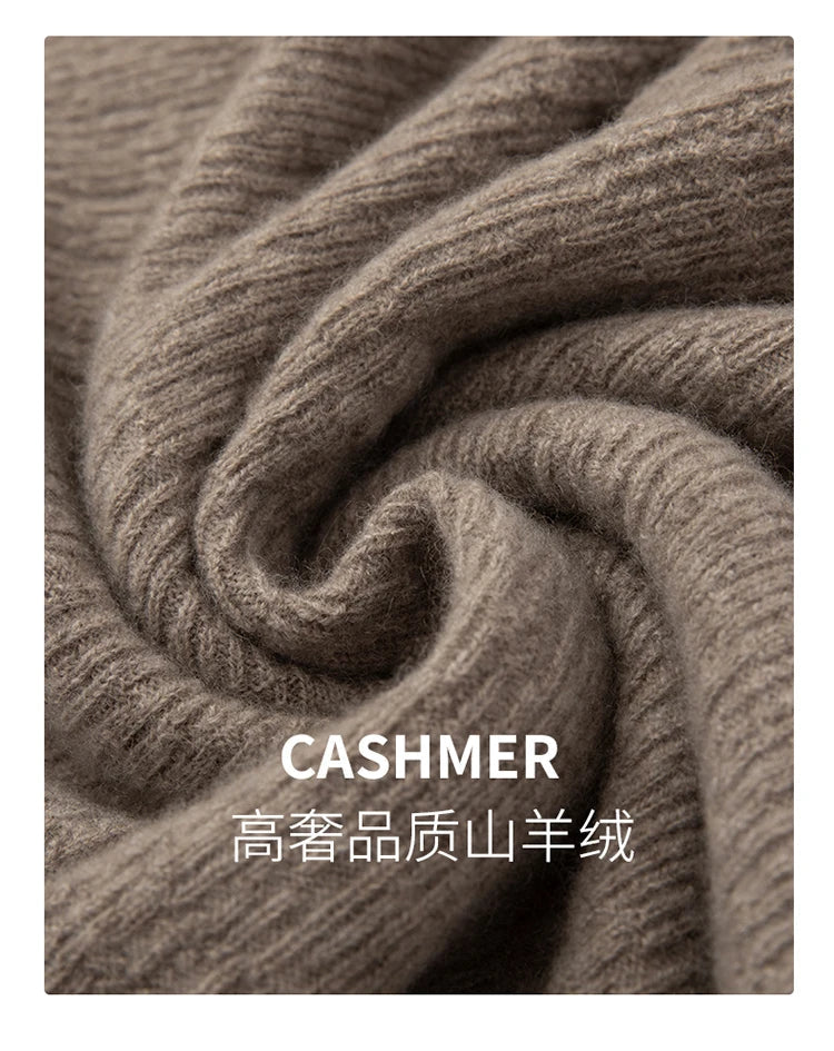 Choice Luxury Women 100% Cashmere Skirt Pleated Mid-Calf Skirt Spring Autumn Office Lady Grace Style A-Skirt Cashmere Knitwear PlatiNum