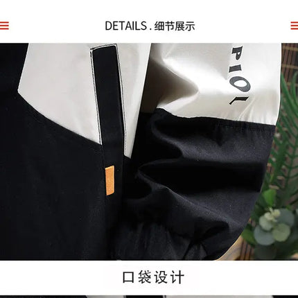 Autumn Casual Men Sets Two Pieces Fashion Korean Trend Hooded Jacket + Pants Spring Baseball Uniform Suit Man Outfit
