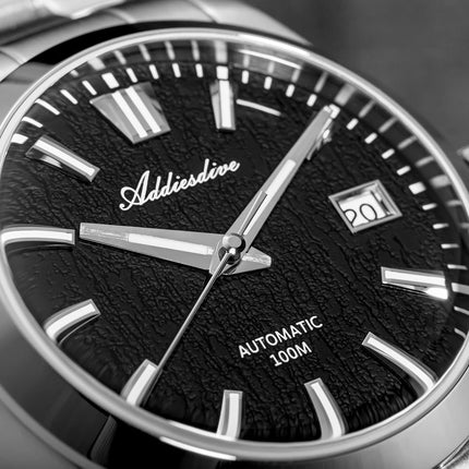 ADDIESDIVE Top Brand Automatic Watch For Men Sapphire Glass Unique Bark Texture Waterproof Luminous Mechanical Watch New AD2075
