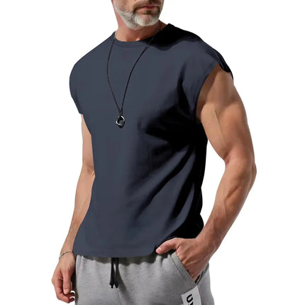 Amazon cross-border men's clothing summer new sleeveless t-shirt youth casual loose thin vest men PlatiNum