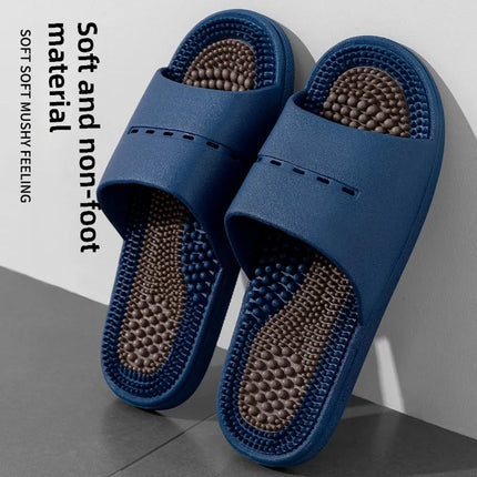 Pantofole da massaggio Estate da uomo per interni Casa Bagno Suola da bagno Punti di agopuntura Terapia del piede Sandali antiscivolo Pantofole da uomo Scarpe
