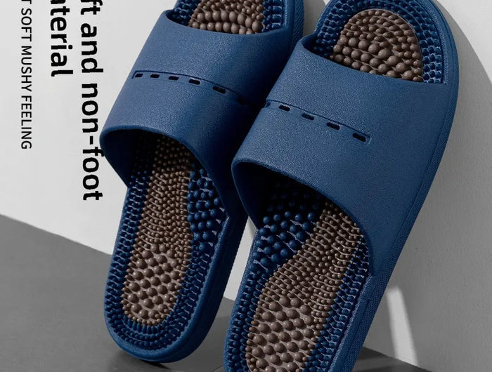 Pantofole da massaggio Estate da uomo per interni Casa Bagno Suola da bagno Punti di agopuntura Terapia del piede Sandali antiscivolo Pantofole da uomo Scarpe