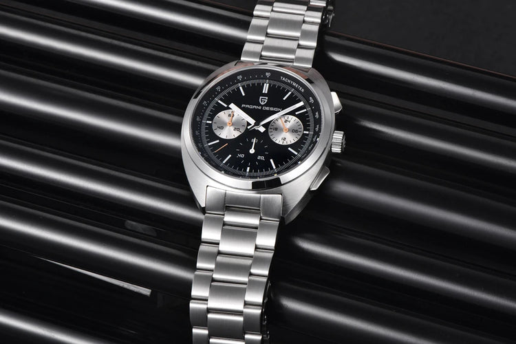 Orologio da Uomo PAGANI DESIGN con Quadrante Giallo, Cronografo al Quarzo, Movimento Giapponese VK63, Vetro Zaffiro, Impermeabile, Novità 2026
