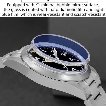ADDIESDIVE 36mm Men's Luxury Watch VH31 Titanium Alloy  Watch Super Luminous 100m Waterproof Men's Luminous Quartz Watches