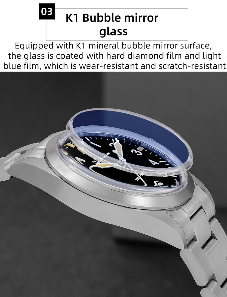 ADDIESDIVE 36mm Men's Luxury Watch VH31 Titanium Alloy  Watch Super Luminous 100m Waterproof Men's Luminous Quartz Watches