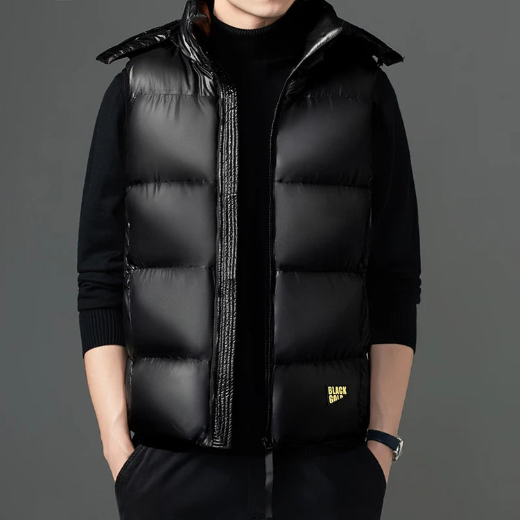 brand Men Vest down waistcoat winter sleeveless jacket men's lightweight waistcoat thick Sleeveless warm Waistcoat Man