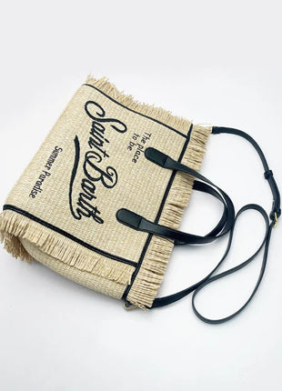 Fashion Classic Women's Tote Bag High Quality Tassel Shoulder Bag Trend Brand Elegant Ladies Beach Bag Designer Luxury Handbag PlatiNum