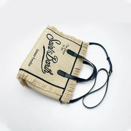 Fashion Classic Women's Tote Bag High Quality Tassel Shoulder Bag Trend Brand Elegant Ladies Beach Bag Designer Luxury Handbag PlatiNum